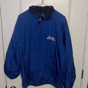 Blue Port Authority windbreaker zip-up jacket. Size Large.
